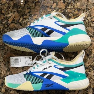 Reebok Blue and Green Athletic Shoes